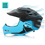 Full-face bicycle helmet Meteor Hydra M 55-58 cm black/blue