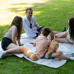 Picnic Blanket Meteor XL 175x200 cm grey-beige