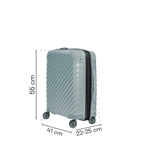 Swissbags Diamond cut cabin case 55 cm metallic blue