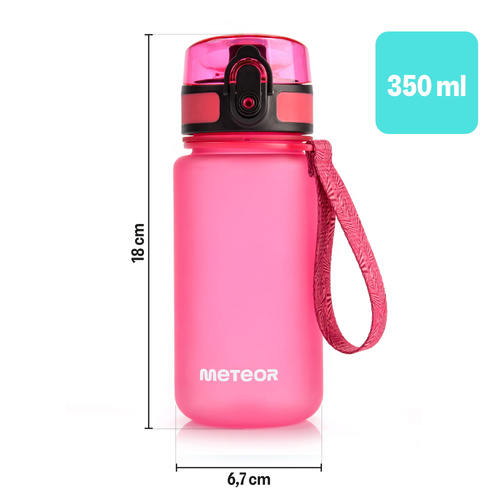 Bidon sportowy Meteor 350 ml różowy