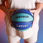 Piłka do koszykówki Meteor Layup 5 niebieski