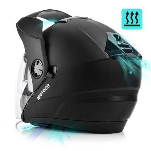 Kask motocyklowy Meteor Hekato L 59-60 cm czarny
