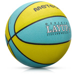 Piłka do koszykówki Meteor Layup 4 żółty/niebieski