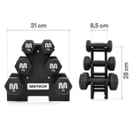 Cast Iron Dumbbell Set with Stand Meteor 3 / 2 / 1 kg