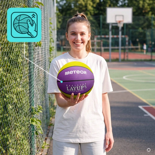 Basketball Meteor Layup 5 yellow/purple