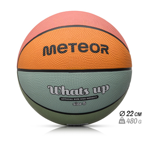 Piłka do koszykówki Meteor What's up 5 jasnoniebieski/pomarańczowy