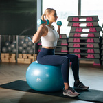 Piłka fitness Meteor z pompką 65 cm niebieski