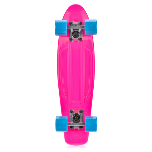 Plastic skateboard Meteor pink/neon blue/violet