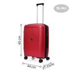 Średnia walizka SwissBags Ibiza 65 cm czerwony