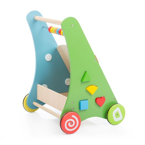 Wooden manipulative walker
