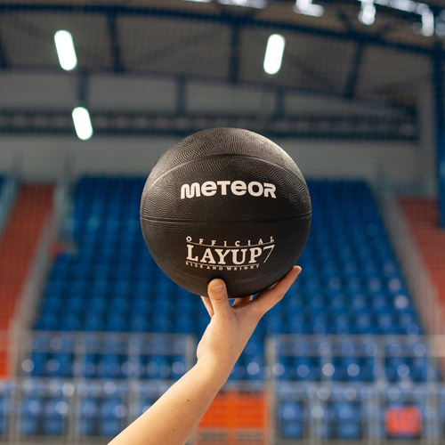 Piłka do koszykówki Meteor Layup 7 czarny