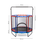 Trampolina dla dzieci Meteor TRP-65P 140 cm różowy/jasny niebieski