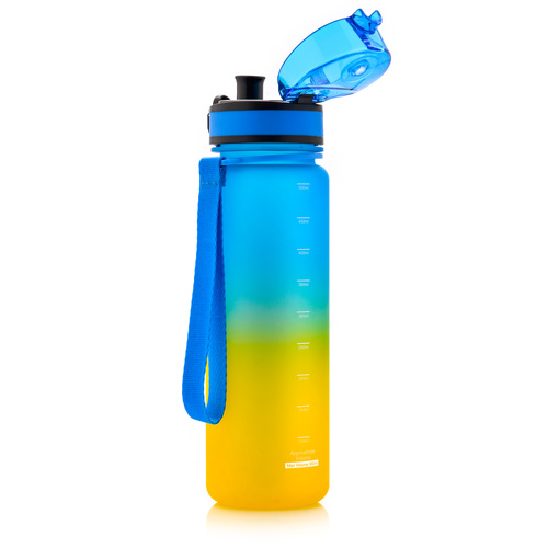 Bidon sportowy Meteor 500 ml niebieski/zółty
