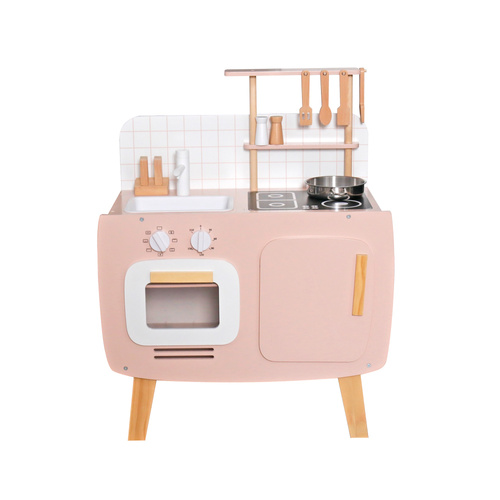 Wooden kitchen with accessories