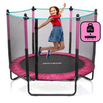 Mała trampolina dla dzieci Meteor TRP-50 140 cm różowy