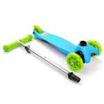METEOR SCOOTER THREE-WHEEL WITH LED WHEELS TUCAN blue-green