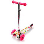 METEOR SCOOTER THREE-WHEEL WITH LED WHEELS TUCAN BUTTERFLIES