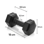 Cement dumbbell set 2x1 kg Meteor