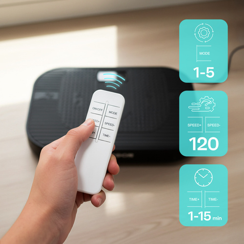 Meteor Vibration Platform for Exercise – Remote Control, Resistance Bands, 160 kg Capacity