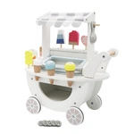 Wooden Ice Cream Cart white