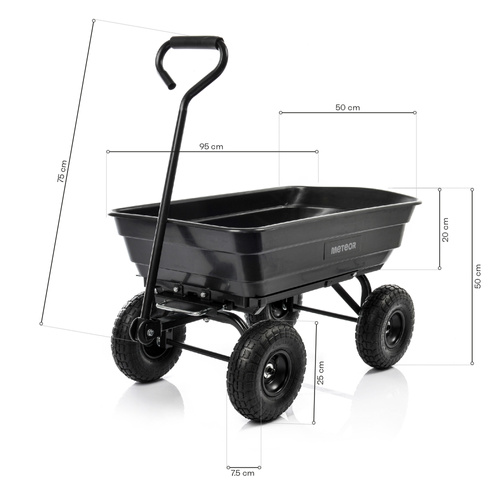 Meteor 3-in-1 tipper cart TC-250 black