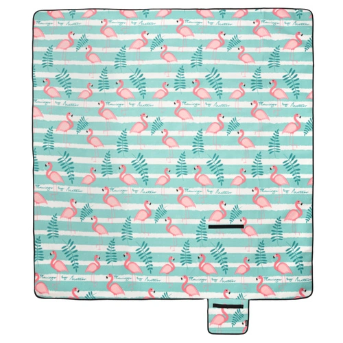 Picnic Blanket Meteor 2XL 200x200 cm flamingos