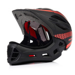 Full-face bicycle helmet Meteor Lupus S 48-52 cm black/red