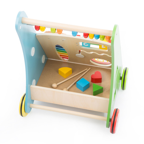 Wooden manipulative walker