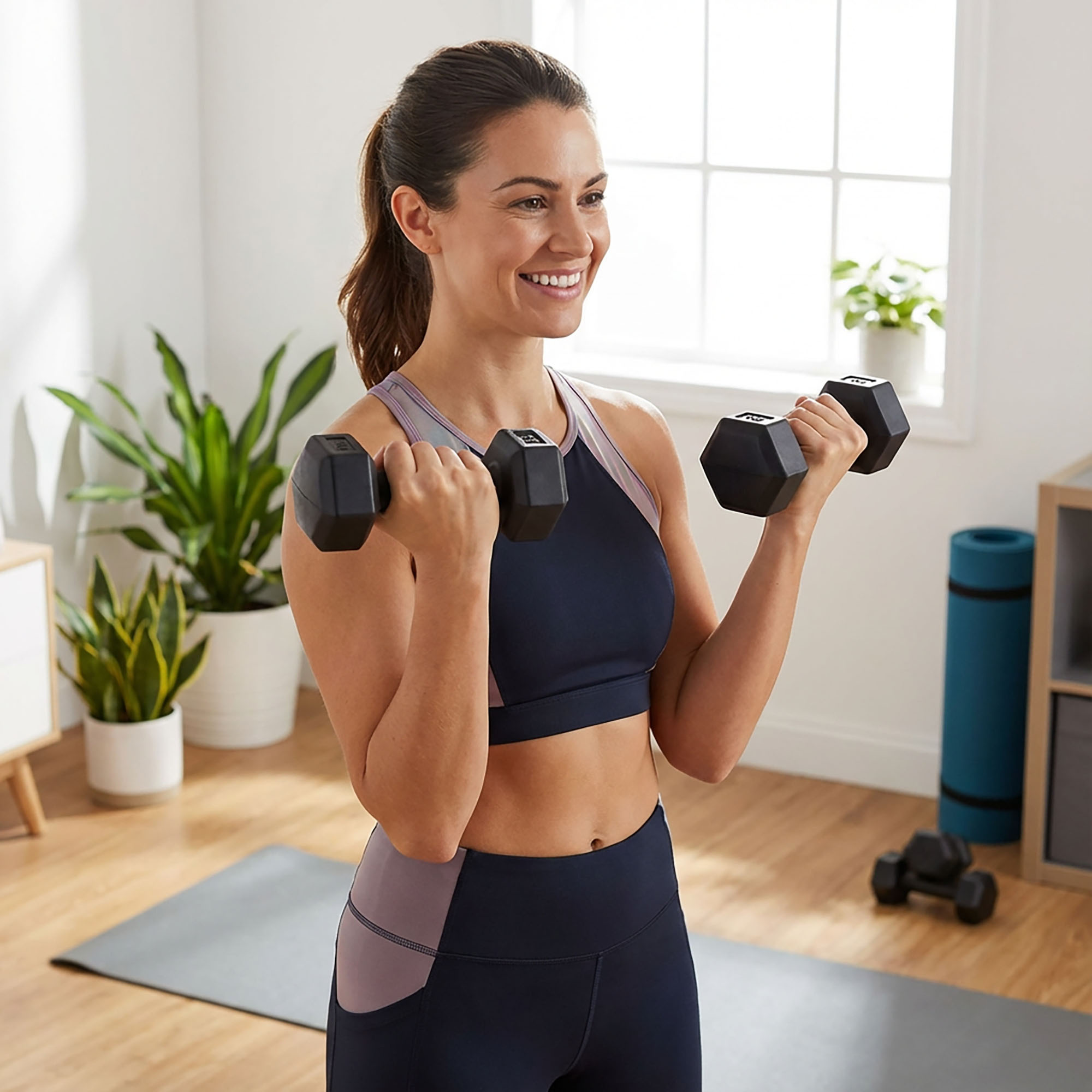 Cement dumbbell set 2x1 kg Meteor 