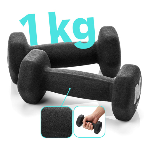 Cast iron dumbbell set 2x1 kg Meteor
