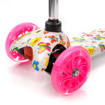 METEOR SCOOTER THREE-WHEEL WITH LED WHEELS TUCAN BUTTERFLIES