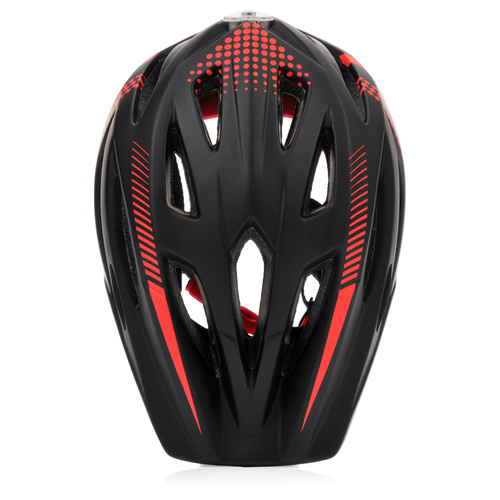 Kask rowerowy full-face Meteor Lupus S 48-52 cm czarny/czerwony