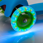 METEOR SCOOTER THREE-WHEEL WITH LED WHEELS TUCAN blue-green