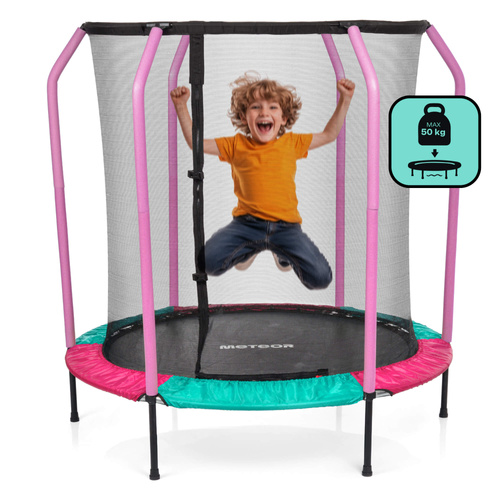 Trampolina dla dzieci Meteor TRP-55 150 cm różowy
