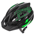 Kask rowerowy Meteor Gruver M 55-58 cm czarny/zielony