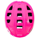 Kask rowerowy dla dzieci Meteor KS08 M 52-56 cm różowy/biały