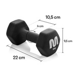 Cast iron dumbbell set 2x5 kg Meteor
