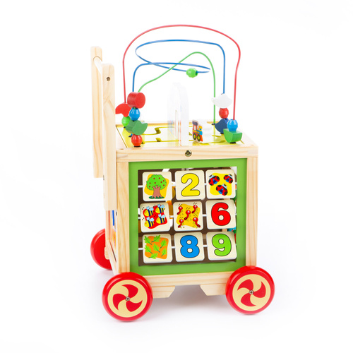 Wooden Walker – manupulative cube multicolour