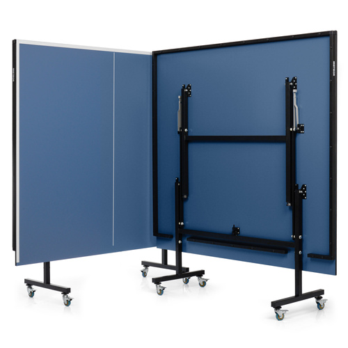 Zestaw stół do tenisa stołowego Meteor niebieski plus siatka rollnet, 2 rakietki, 3 piłeczki