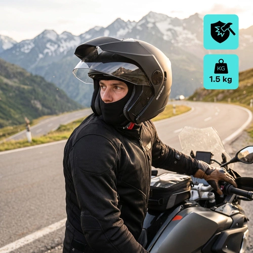 Kask motocyklowy Meteor Hekato XL 61 cm czarny