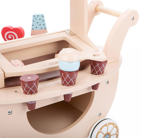 Wooden Ice Cream Cart beige