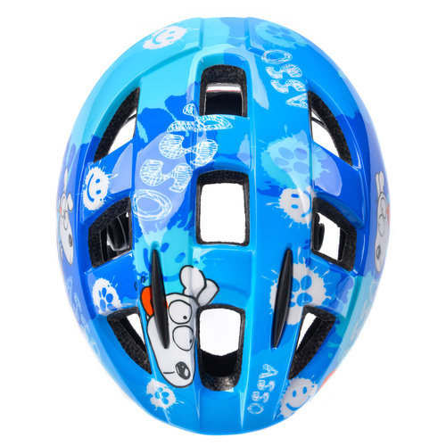Kask rowerowy dla dzieci Meteor PNY11 M 48-53 cm Dogs niebieski