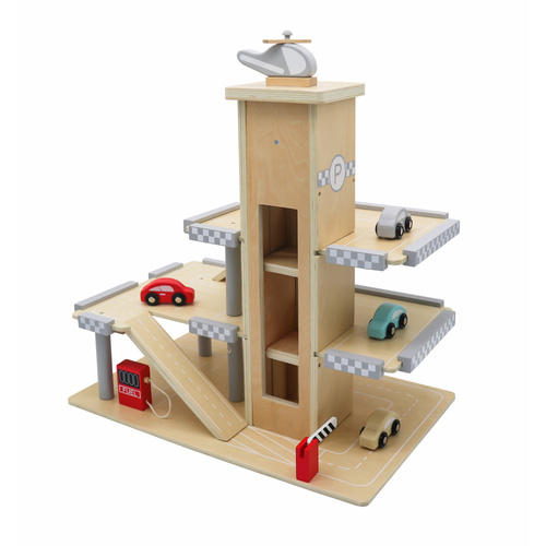 Wooden car parking garage