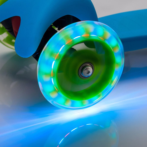 METEOR SCOOTER THREE-WHEEL WITH LED WHEELS TUCAN blue-green