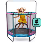 Trampolina dla dzieci Meteor TRP-65P 140 cm różowy/jasny niebieski
