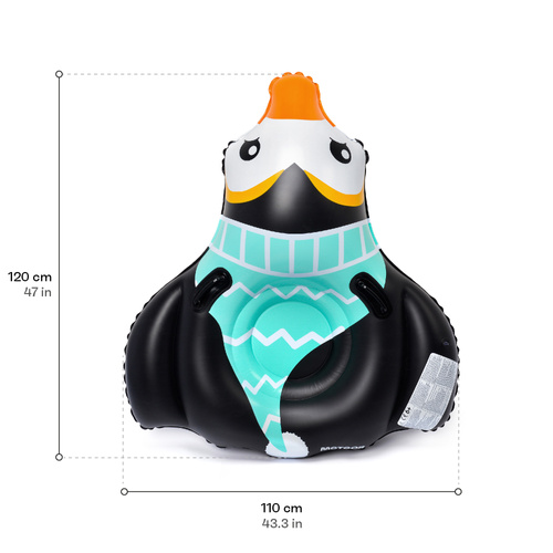 Snow tube Meteor Penguin black/mint