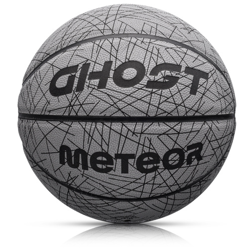 Piłka do koszykówki Meteor Ghost odblaskowy biały 7