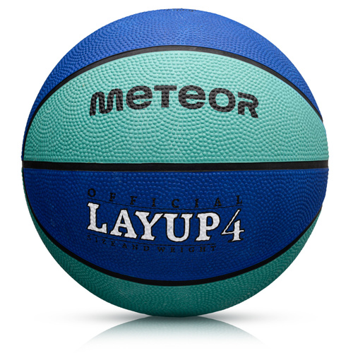 Piłka do koszykówki Meteor Layup 4 niebieski