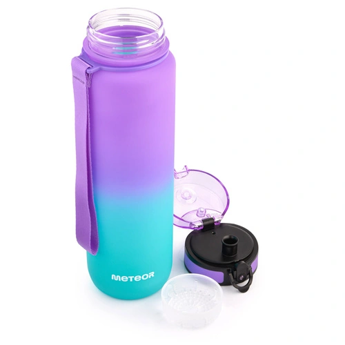 Sports water bottle Meteor 1000 ml purple/blue