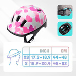 Kids bike helmet KS06 S 48-52 cm Pink hearts